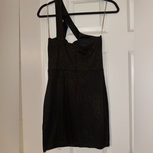 Forever 21 little black dress size small one shoulder